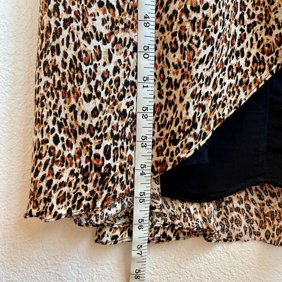 Free People Animal Instincts Maxi Halter Open Back Dress in Cheetah Combo Size 0 - Picture 10 of 12